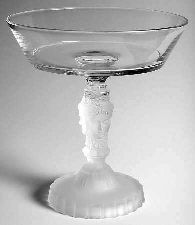 Three Faces (Pressed) 7" Compote No Lid