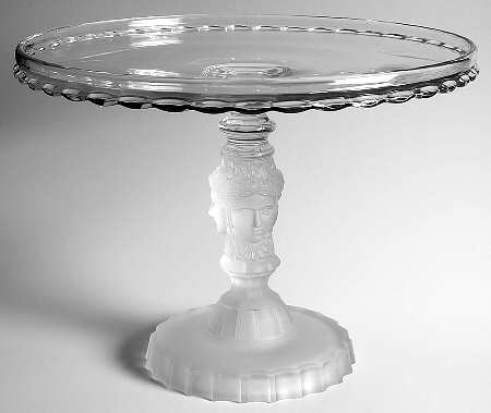Three Faces (Pressed) 11" Diameter Pedestal Cake Stand
