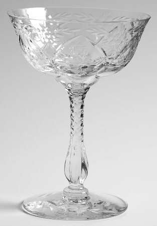 Tripole (Cut) Champagne/Tall Sherbet