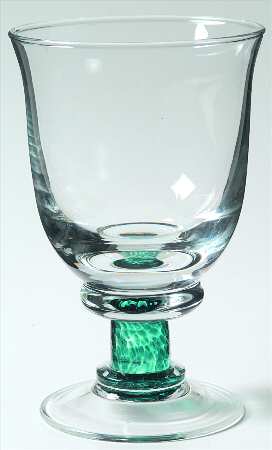 Magnum Green (Green Stem, Clear Bowl) Low Water Goblet