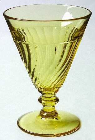 Spiral Flutes Amber 8 Oz Footed Tumbler