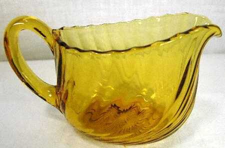 Spiral Flutes Amber Creamer