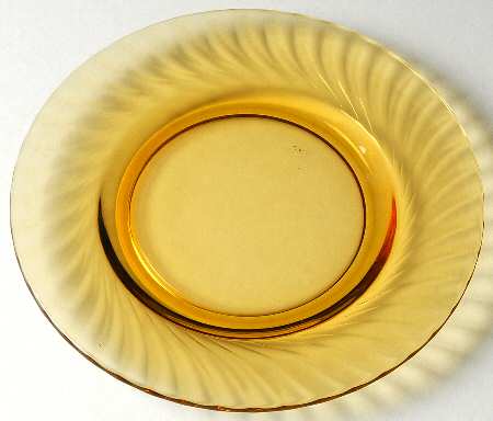 Spiral Flutes Amber 7" Salad Plate