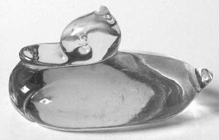 Pall Mall Clear 4" Duck Paperweight