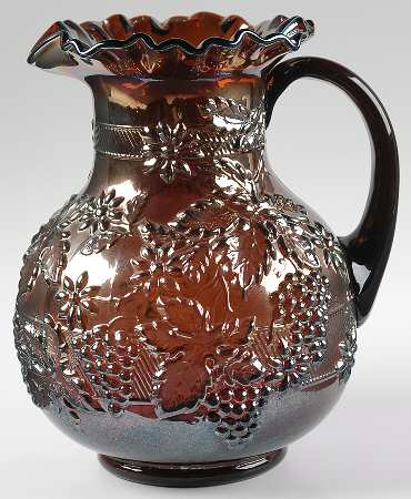 Floral and Grape Amethyst Pitcher