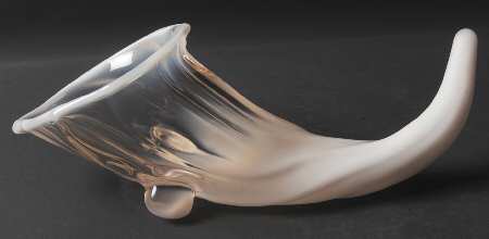 Sanibel Pink (Opalescent) Cornucopia Vase