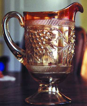 Vintage Banded Marigold Pitcher