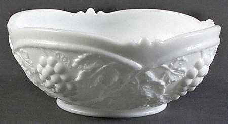 Grape Milk Glass 6" Round Bowl