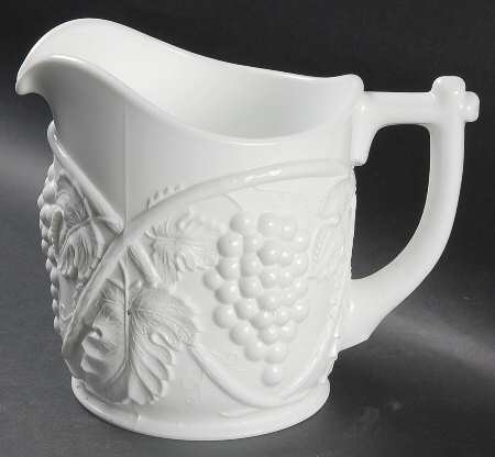Grape Milk Glass 60 Oz Pitcher