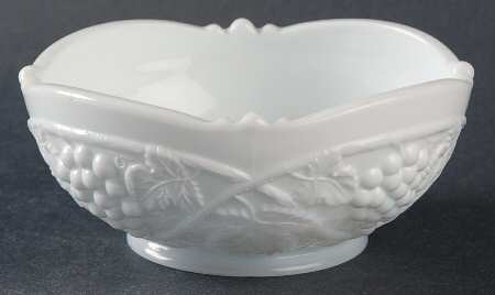 Grape Milk Glass 4" Nappy
