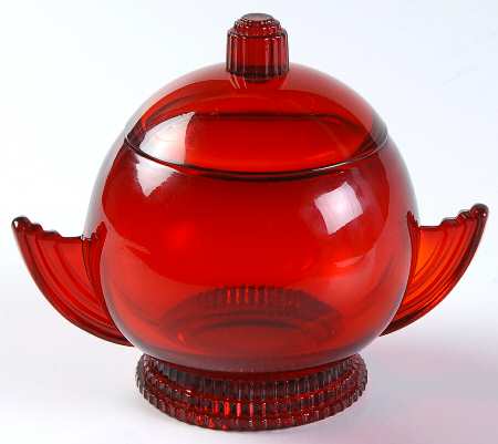 Terrace Ruby (Stem 111) Sugar Bowl & Lid