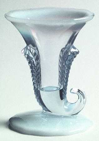Three Feather Blue (Opalescent) by Duncan &amp; Miller
