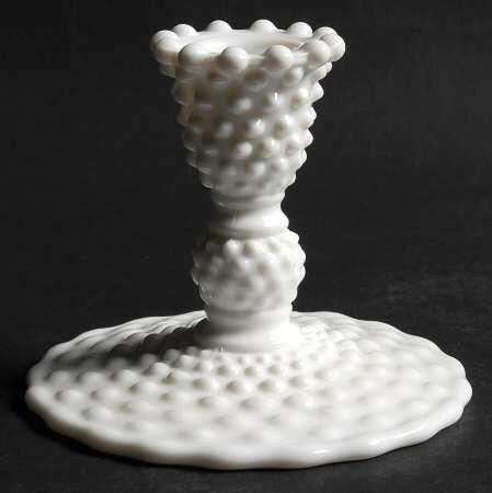 Hobnail Milkglass 3" Single Light Candlestick