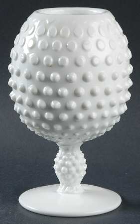 Hobnail Milkglass Ivy Ball Vase
