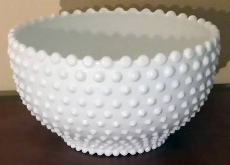 Hobnail Milkglass 8" Round Bowl