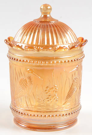 Stork and Rushes Marigold Sugar Bowl & Lid