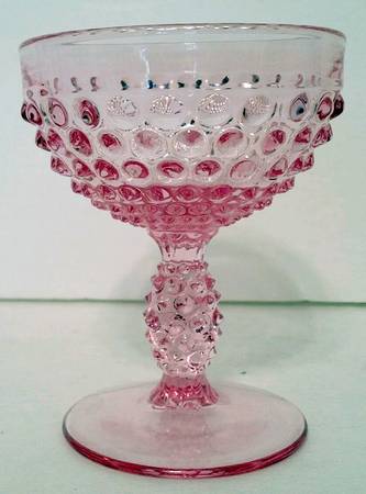 Hobnail Pink Champagne/Tall Sherbet