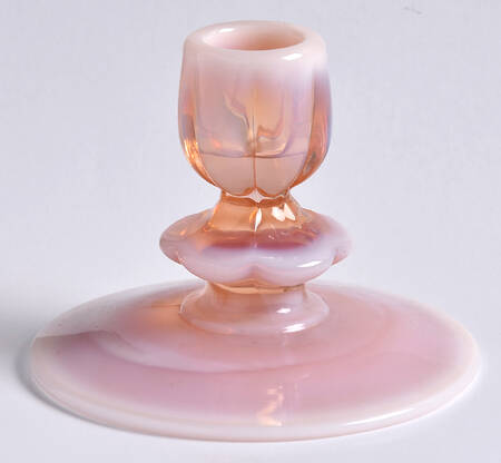 Canterbury Pink (Opalescent) 3" Single Light Candlestick