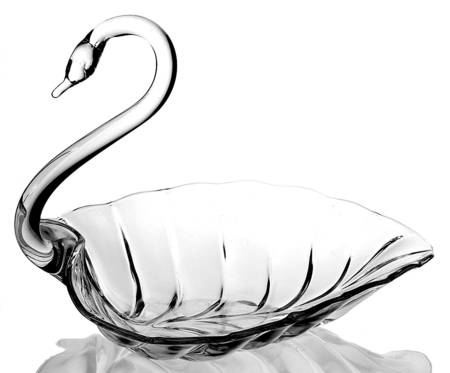 Sylvan Clear 12" Swan Dish