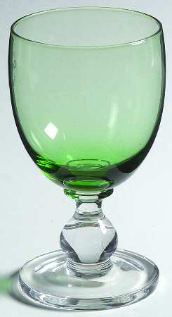Hanna Jade Green (Green Bowl, Clear Stem) Wine Glass