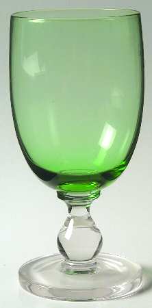 Hanna Jade Green (Green Bowl, Clear Stem) Iced Tea