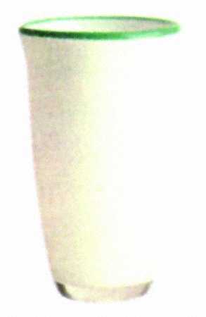 Borderline White Green (White Body, Green Rim) 16 Oz Flat Tumbler