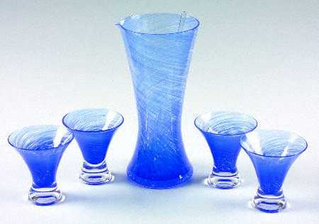 Blueberry Twist Cocktail Set (Pitcher 21 Oz & 4 Coctail Tumblers)
