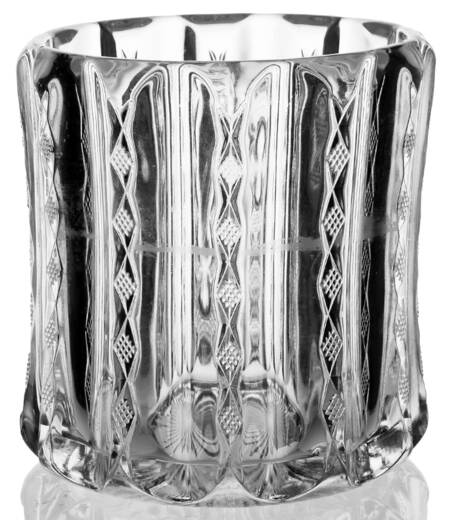 Diamond Ridge Clear 5" Barrel Vase