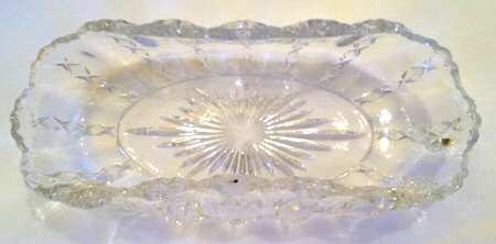 Diamond Ridge Clear Pickle Dish