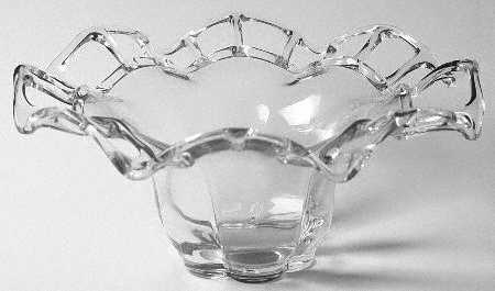 Murano Clear 10" Round Crimped Bowl