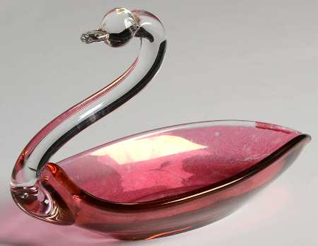Animals & Figurines 5" Ruby Flash Open Swan
