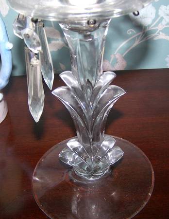 Grandee Single Candlestick with Prisms