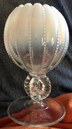 Opal Open White (Opalescent) Rose Bowl