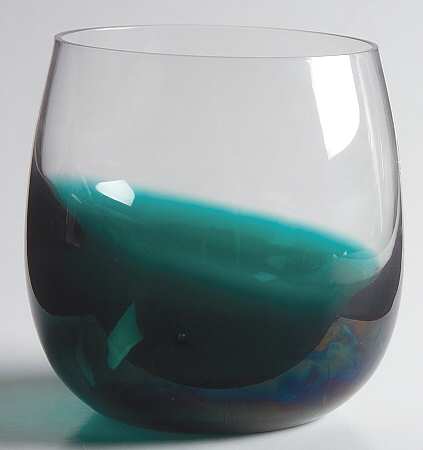 Glasscapes Teal 10 Oz Flat Tumbler