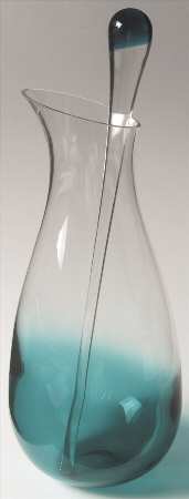 Glasscapes Teal Carafe W/Stirrer