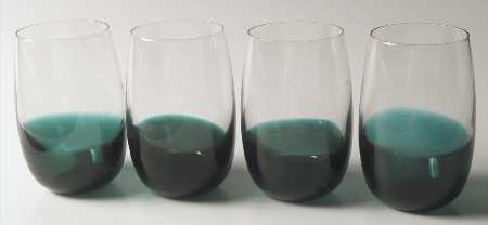 Glasscapes Teal 14 Oz Flat Tumbler - Set of 4