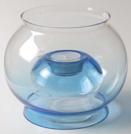 Glasscapes Blue Hurricane Lamp & Globe