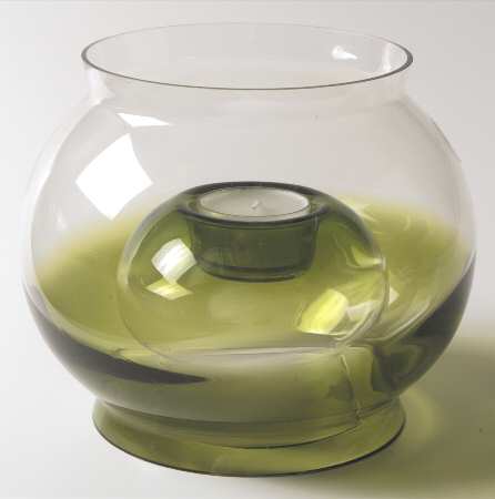 Glasscapes Lime Green Hurricane Lamp & Globe
