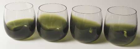 Glasscapes Lime Green 10 Oz Flat Tumbler - Set of 4