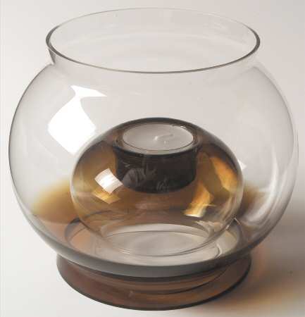 Glasscapes Amber Hurricane Lamp & Globe