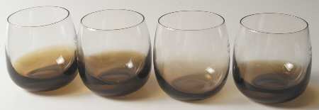 Glasscapes Amber 10 Oz Flat Tumbler - Set of 4