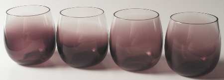 Glasscapes Amethyst 10 Oz Flat Tumbler - Set of 4