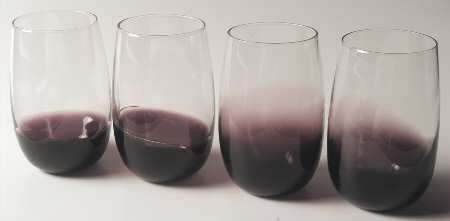 Glasscapes Amethyst 14 Oz Flat Tumbler - Set of 4