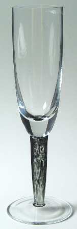 Jet (Black Stem) Fluted Champagne