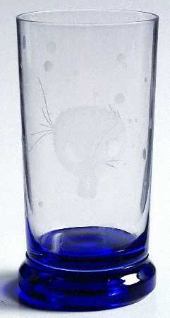 Fish Cobalt Blue Flat Tumbler