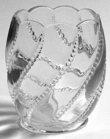 Beaded Swirl Clear Open Spooner