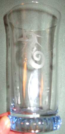 Seahorse Light Blue Flat Tumbler