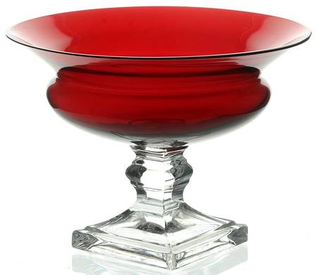 Grecian Ruby Round Compote (Height X Width)