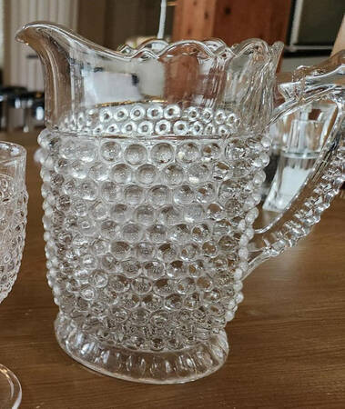 Hobnail Clear Pitcher