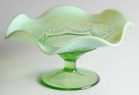 Fishscale and Beads Green (Opalescent) by Dugan